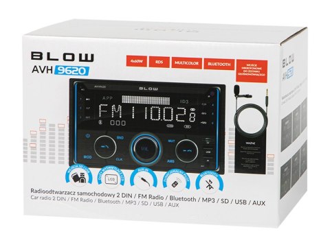 78-335# Radio blow avh-9620 2din rds rgb mp3/usb/micro sd/bluetooth