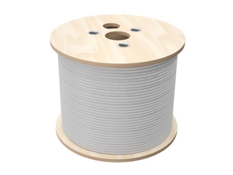 Kabel U/UTP kat.6, sieciowy, skrętka, LSOH, B2ca 4PR, 1Gb/s (10Gb/s do 55m), gwarancja 10 lat, szary, 500m - Q-LANTEC