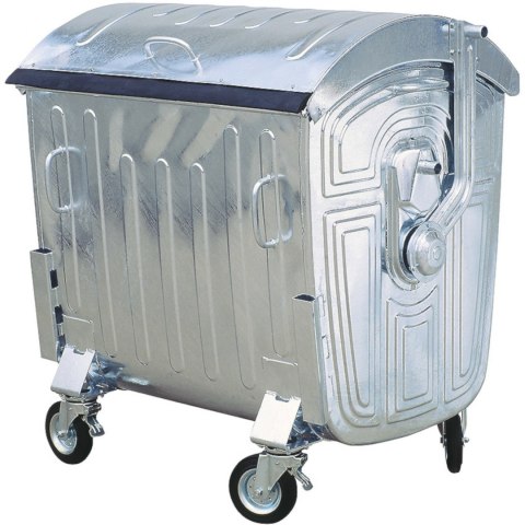 Metalowy kontener na odpady śmieci popiół ogniotrwały 1100L EU