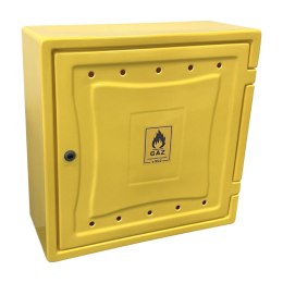 UN OSŁONA LICZNIKA GAZU Z TWORZYWA 250*600*600MM Z PLEC. ŻÓŁTA
