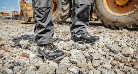 Półbuty robocze, skórzane, S1P SRA, rozmiar 47, CE