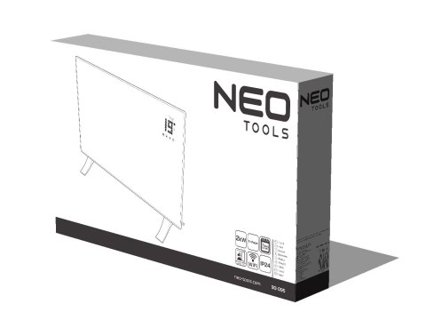 Grzejnik konwektorowy elektryczny 2000W, IP24, WIFI