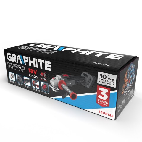 Szlifierka kątowa bezszczotkowa Energy+ 18V, 125 mm, 0-9200/min-1, bez akumulatora