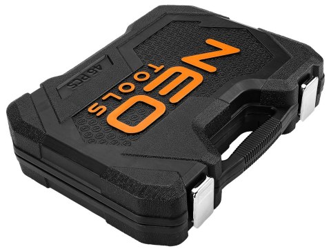 Zestaw nasadek przelotowych 1/4", 3/8", 46 szt., CrV