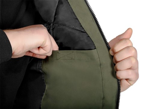 Kurtka ocieplana z kapturem OUTDOOR, zielona, rozmiar M