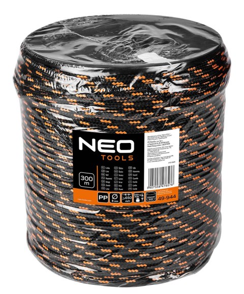 Linka pleciona polipropylenowa fi 8, 300 m