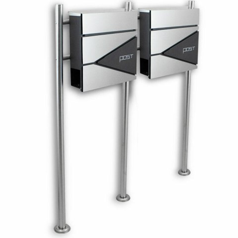 Nierdzewna Skrzynka na listy wolnostojąca zestaw 2 szt BITUXX inox