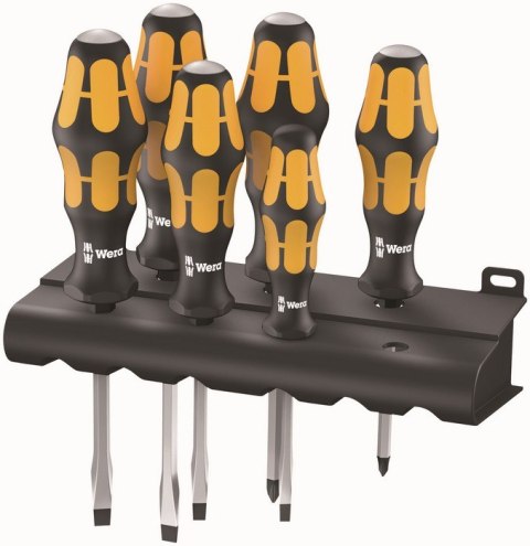 WERA ZESTAW WKRĘTAKÓW KRAFTFORM DO POBIJANIA + WIESZAK, 6 CZĘŚCI