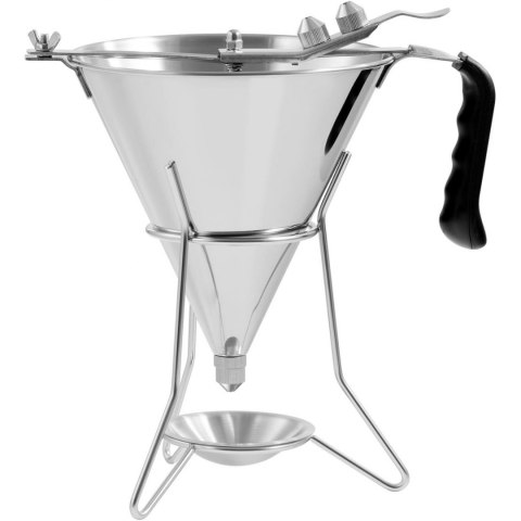 Dozownik lejek pistolet do sosów polew stalowy + stojak 3 dysze 1.8 l