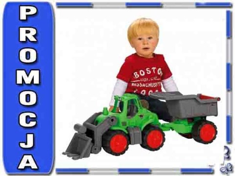 BIG 56838 Spychacz z przyczepką NEW