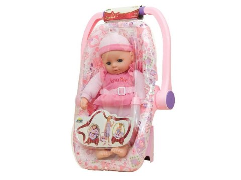 DROMADER 00385 Lalka 29 cm z fotelikiem