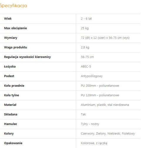 Hulajnoga 2in1 Motion fioletowa