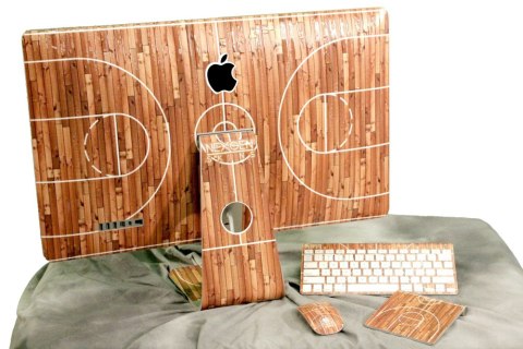 ND38_IMAC270029 Nexgen Skins - Zestaw skórek na obudowę z efektem 3D iMac 27 (Hardwood Classic 3D)