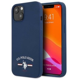 ND38_USHCP13SSFGV US Polo Assn Silicone Logo - Etui iPhone 13 mini (granatowy)