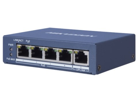 Przełącznik Hikvision 4xPoE (1x HiPoE 60W), 1xUplink HIKVISION