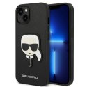 ND38_KLHCP14MSAPKHK Karl Lagerfeld Saffiano Karl Head Patch Case ? Etui iPhone 14 Plus (czarny)