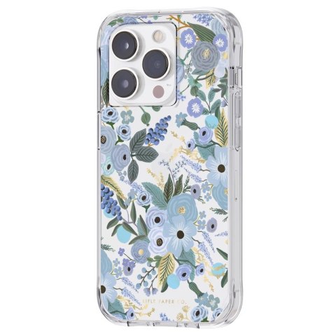 ND38_RP049230 Rifle Paper Clear - Etui iPhone 14 Pro (Garden Party Blue)