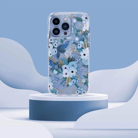 ND38_RP049230 Rifle Paper Clear - Etui iPhone 14 Pro (Garden Party Blue)