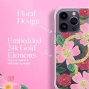 ND38_RP049234 Rifle Paper Clear MagSafe - Etui iPhone 14 Pro zdobione złotem (Rose Garden)