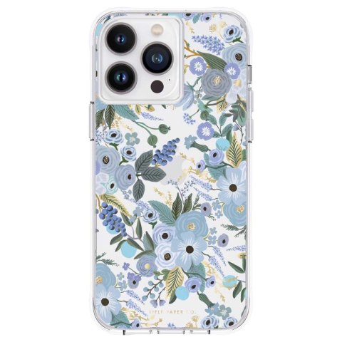 ND38_RP049320 Rifle Paper Clear - Etui iPhone 14 Pro Max (Garden Party Blue)