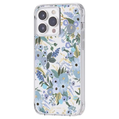 ND38_RP049320 Rifle Paper Clear - Etui iPhone 14 Pro Max (Garden Party Blue)