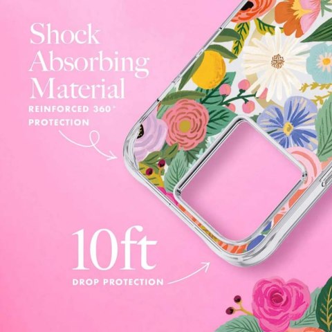 ND38_RP049428 Rifle Paper Clear MagSafe - Etui iPhone 14 Pro Max (Garden Party Blush)