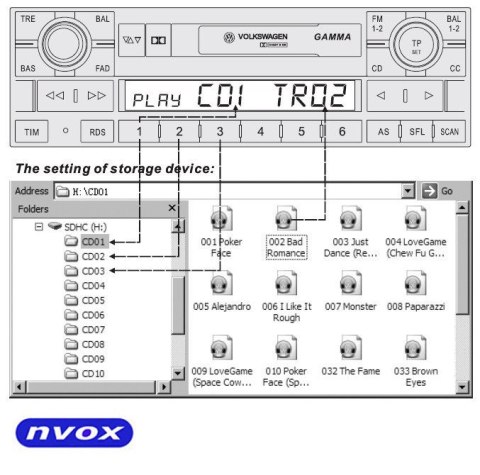 Zmieniarka cyfrowa emulator MP3 USB SD HYUNDAI KIA 8PIN... (NVOX NV1086M HYUNDAI 8PIN)