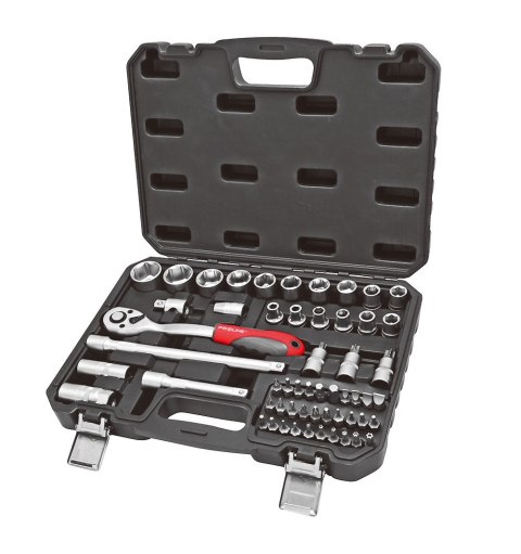 Zestaw 56 szt. nasadek i końcówek 1/2 crv proline