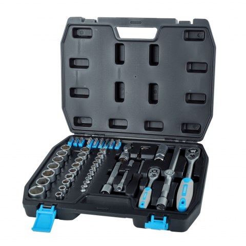 Zestaw 72 szt nasadek i końcówek 1/2'',1/4'', 4-27mm