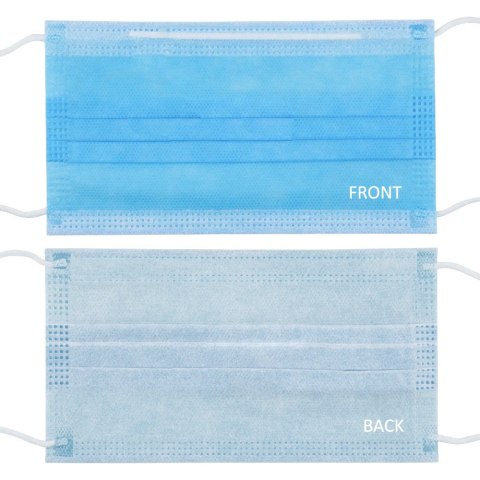 Maska jednorazowa FFP2 - zestaw 50szt - kolor niebieski 50 sztuk maseczek do ochrony osobistej Promedix PR-205