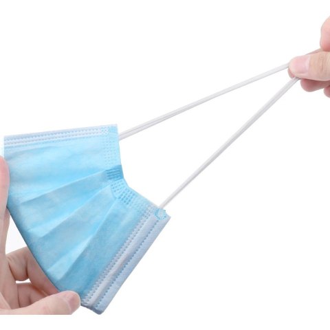 Maska jednorazowa FFP2 - zestaw 50szt - kolor niebieski 50 sztuk maseczek do ochrony osobistej Promedix PR-205