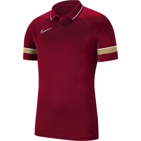 ND05_K13319-XS CW6106 677 Koszulka dla dzieci Nike Dri-FIT Academy 21 Polo SS bordowa CW6106 677 r.XS