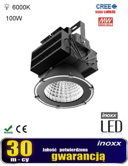 Lampa przemysłowa led zimna high bay 100w 6000-6500k 9000lm