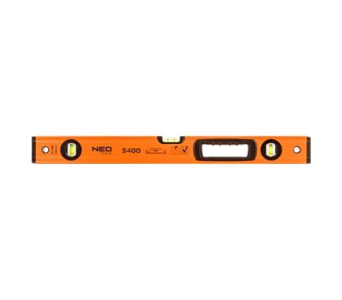 NEO POZIOMICA ALUMINIOWA S 400 3 LIBELLE 2 UCHWYTY 60CM