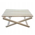 Zestaw stolik do lezaków +2 lezaki Niebieskie pasy, WOODOK