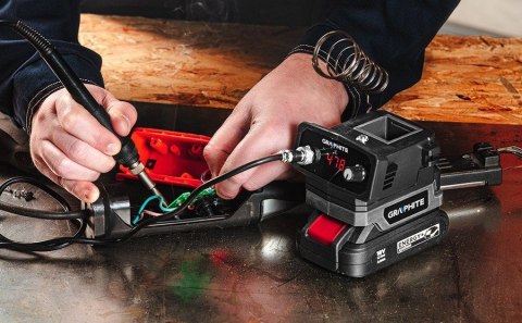 GRAPHITE STACJA LUTOWNICZA ENERGY+ 18V, BEZ AKUMULATORA.