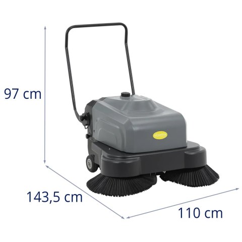 Zamiatarka akumulatorowa 2 szczotki 46 cm 4000 m2/h