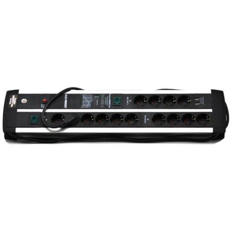 Listwa przeciwprzepięciowa 14 gniazd 120A kabel 3 metry USB 2 włącznik