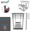 Wielofunkcyjny Stół Campingowy targowy 3 części Składany 100x60 cm Btiuxx