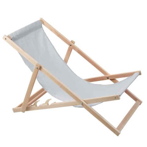 Zestaw czterech leżaków jasny popiel, Woodok, zmontowany