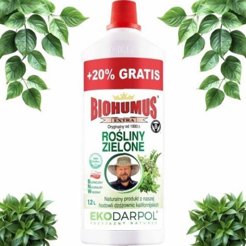 EKODARPOL BIOHUMUS EXTRA Rośliny Zielone 1L + 20% gratis