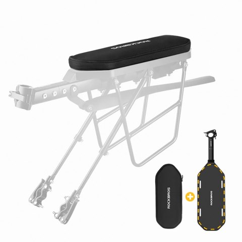 Torba na bagażnik rowerowy składana z funkcją siedziska 5l - czarna