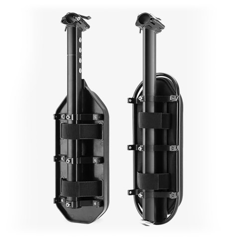 Torba na bagażnik rowerowy składana z funkcją siedziska 5l - czarna