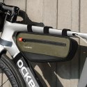 Torba rowerowa na ramę roweru z kieszenią boczną 1.7l - zielono-czarna
