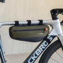 Torba rowerowa na ramę roweru z kieszenią boczną 1.7l - zielono-czarna