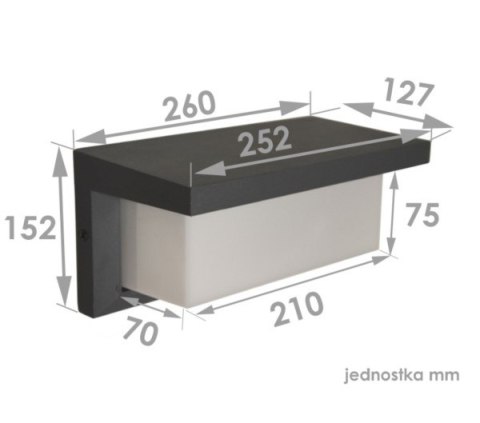 Oprawa elewacyjna Neely 12W IP54 czarna