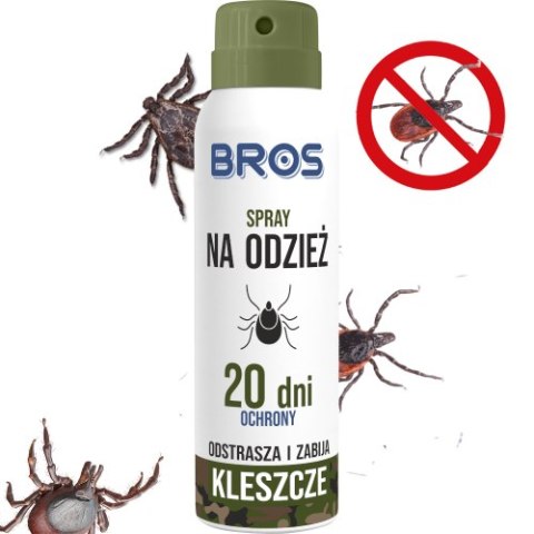 BROS - spray na odzież - odstrasza i zabija kleszcze 90ml