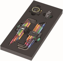WERA WKŁADKA PIANKOWA Z KLUCZAMI TRZPIENIOWYMI, SET 1, 20 CZĘŚĆ