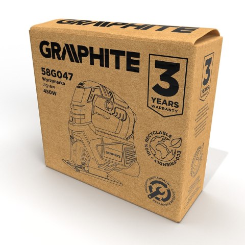 Wyrzynarka 450W, ilość suwów 0-3000 min-1