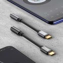 Adapter przejściówka do słuchawek USB-C - mini jack 3.5mm DAC 24 bit 48KHz - szary